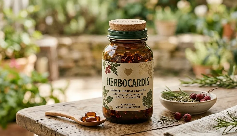 Herbocardis supplement bottle